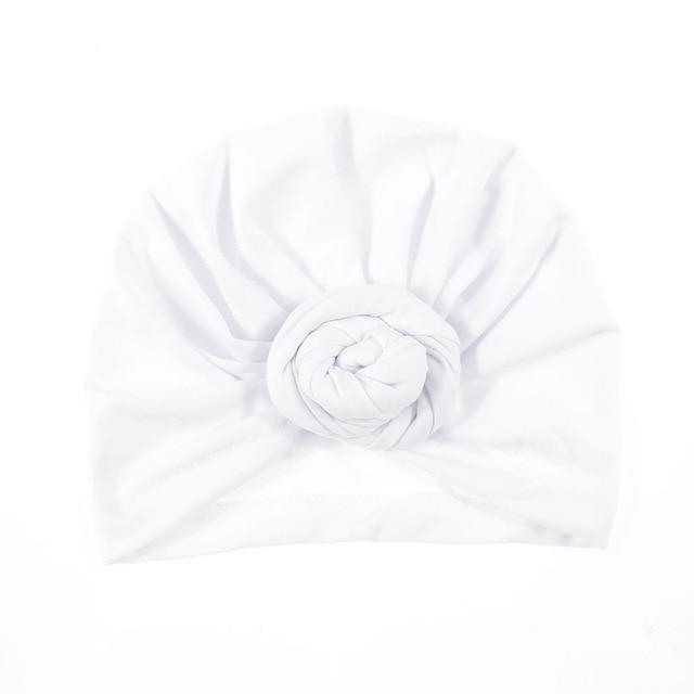 Nishine Baby Turban Hat with Bow Children Hats Cotton Blend Newborn Beanie Top Knot Caps Kids Headwear Photo Props Shower Gift JadeMoghul Inc. 