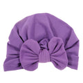 Nishine Baby Turban Hat with Bow Children Hats Cotton Blend Newborn Beanie Top Knot Caps Kids Headwear Photo Props Shower Gift JadeMoghul Inc. 