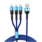 Nohon 5A 3 in 1 USB Cable for iPhone Charger Fast Charging Micro USB Type C Cable for Samsung S10 Xiaomi 8 Pin Lightning Cord AExp