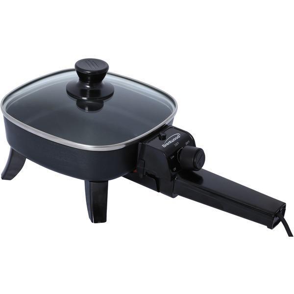 Nonstick Electric Skillet with Glass Lid (600W; 6")-Small Appliances & Accessories-JadeMoghul Inc.