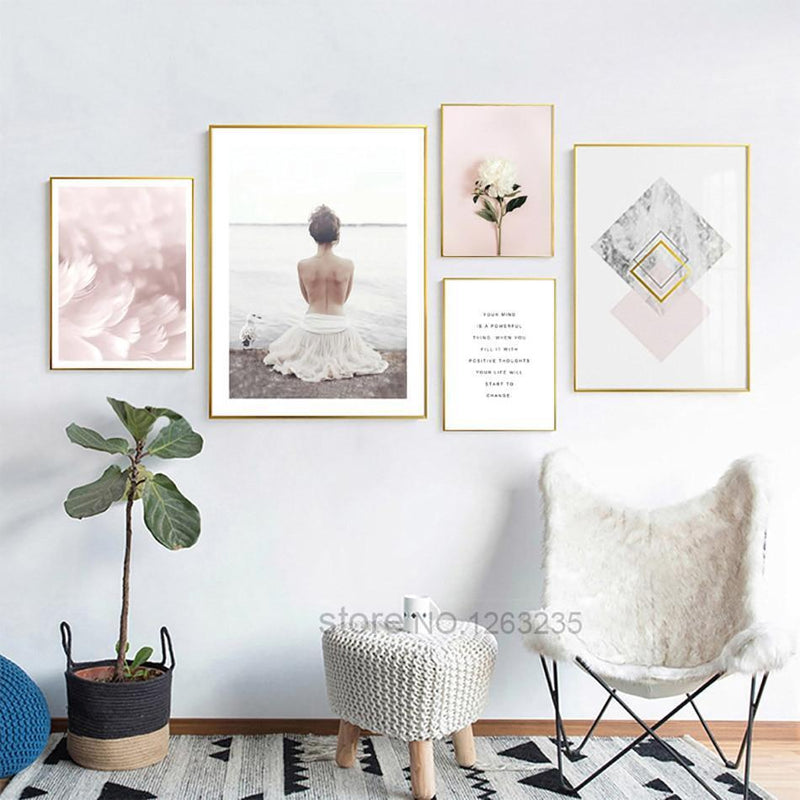 Nordic Poster Flower Wall Pictures For Living Room Posters And Prints Cuadros Obrazy Wall Art Canvas Painting Picture Unframed-13X18cm No Frame-A-JadeMoghul Inc.