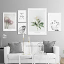 Nordic Poster Pink Flower Picture Posters And Prints Wall Pictures For Living Room Wall Art Canvas Painting Quadro Unframed JadeMoghul Inc. 