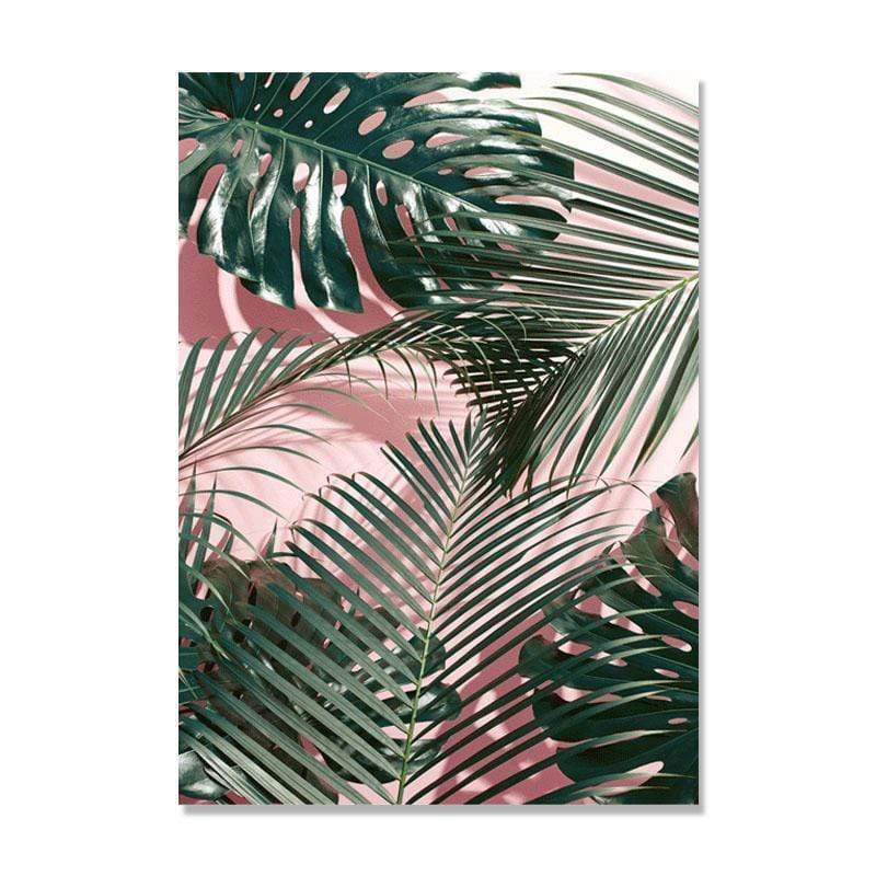 Nordic Poster Quadro Wall Art Canvas Painting Posters And Prints Green Leaf Wall Pictures For Living Room Coconut Tree Unframed JadeMoghul Inc. 