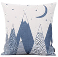 Nordic Style Kids Decoration Blue Pillow Bear Geometric Landscape Triangle Dots Lattice Pentagram Letters Linen Cushion For Home-A7-45x45cm Just Cover-JadeMoghul Inc.