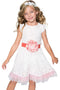 White Lace Fit & Flare Party Dress - Girls