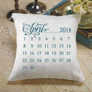 "Notable" Personalized Ring Pillow with Wedding Date Design Berry (Pack of 1)-Wedding Ceremony Accessories-Chocolate Brown-JadeMoghul Inc.