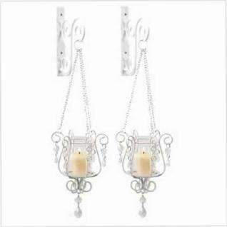 Candle Wall Sconces Bedazzling Pendant Sconce Duo