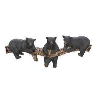 Home Decor Ideas Black Bear Trio Hooks Wall Plaque