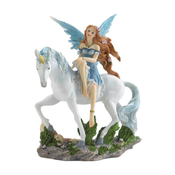 Decoration Ideas Blue Fairy And Unicorn Figurine