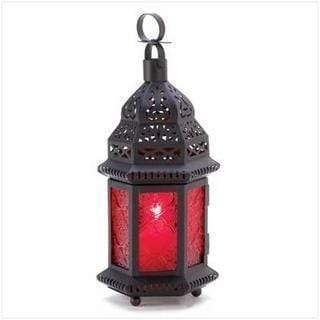 Novelty & Decorative Gifts Moroccan Lanterns Red Glass Moroccan Lantern Koehler