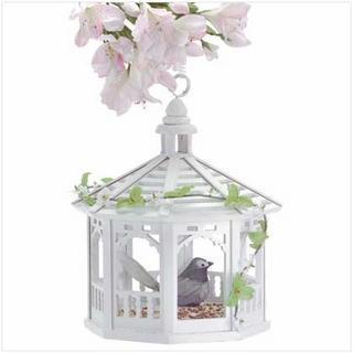 Home Decor Ideas White Gazebo Bird Feeder