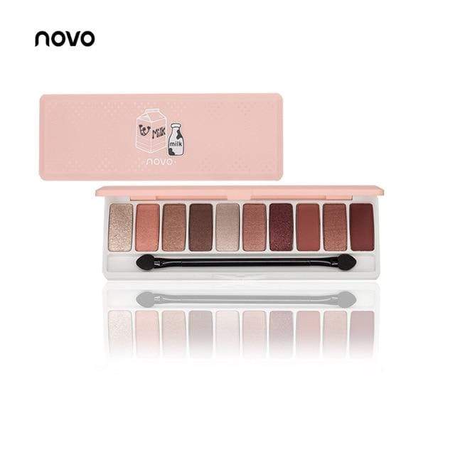 NOVO Fashion eyeshadow palette 10Colors Matte EyeShadow naked palette Glitter eye shadow MakeUp Nude MakeUp set Korea Cosmetics AExp