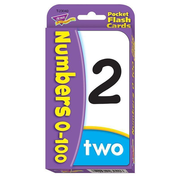 NUMBERS 0-100 POCKET FLASH CARDS-Learning Materials-JadeMoghul Inc.