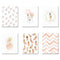 Nursery Girl Bedroom Decoration Flamingo Feather Wall Art Canvas Poster and Print Cartoon Painting Wall Pictures for Living Room-13x18cm No Frame-6 pcs Set-JadeMoghul Inc.