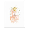 Nursery Girl Bedroom Decoration Flamingo Feather Wall Art Canvas Poster and Print Cartoon Painting Wall Pictures for Living Room-13x18cm No Frame-Picture 3-JadeMoghul Inc.