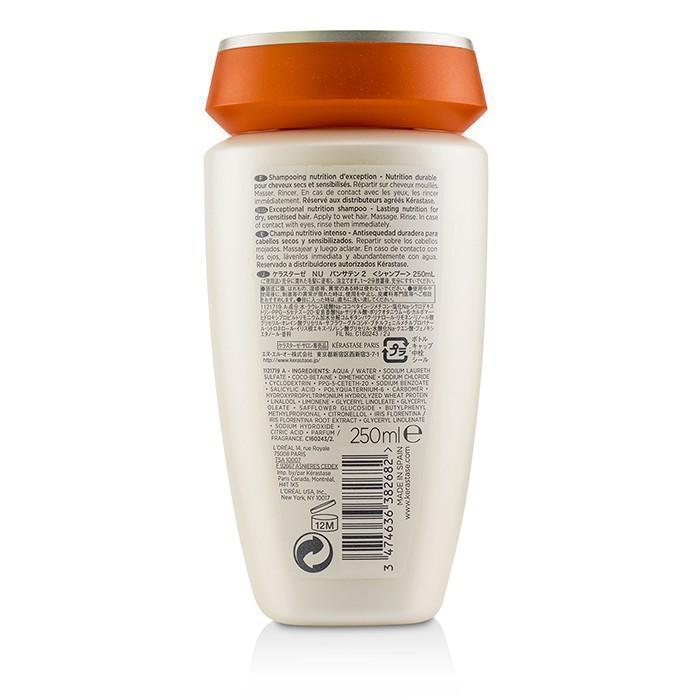 Nutritive Bain Satin 2 Exceptional Nutrition Shampoo (For Dry, Sensitised Hair) - 250ml-8.5oz-Hair Care-JadeMoghul Inc.