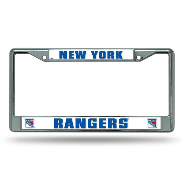License Plate Frames NY Rangers Chrome Frames