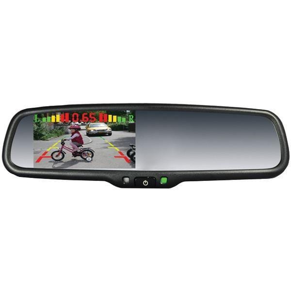 OEM Replacement-Style Mirror Monitor System with 4.3" Screen, Built-in Parking-Assist Lines & 4 Sensors-Rearview/Auxiliary Camera Systems-JadeMoghul Inc.