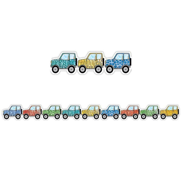 OFF ROAD VEHICLES BORDER-Learning Materials-JadeMoghul Inc.