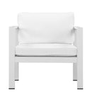 Upholstered Anodized Aluminum Chair, White