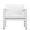 Upholstered Anodized Aluminum Chair, White