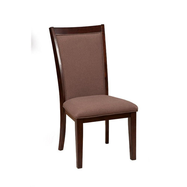 Upholstered Side Chairs In Wood Set Of 2 Brown