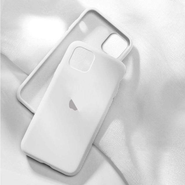 Official Original Silicon Logo Case For iphone se 2020 X XR XS Max 6 6s 7 8 12 mini Case For Apple iphone 11 pro max 12 pro Case AExp