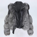 OFTBUY 2020 Real Fur Coat Vest Winter Jacket Women Natural Fox Fur Genuine Leather Outerwear Detachable Streetwear Locomotive JadeMoghul Inc. 