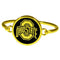 Ohio St. Buckeyes Gold Tone Bangle Bracelet-NCAA,Ohio St. Buckeyes,Jewelry & Accessories-JadeMoghul Inc.