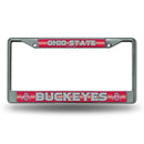 Jeep License Plate Frame Ohio State Bling Chrome Frame
