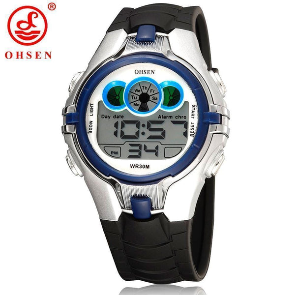OHSEN Boys Kids Children Digital Sport Watch Alarm Date Chronograph LED Back Light Waterproof Wristwatch Student Clock AS21-Black-China-JadeMoghul Inc.