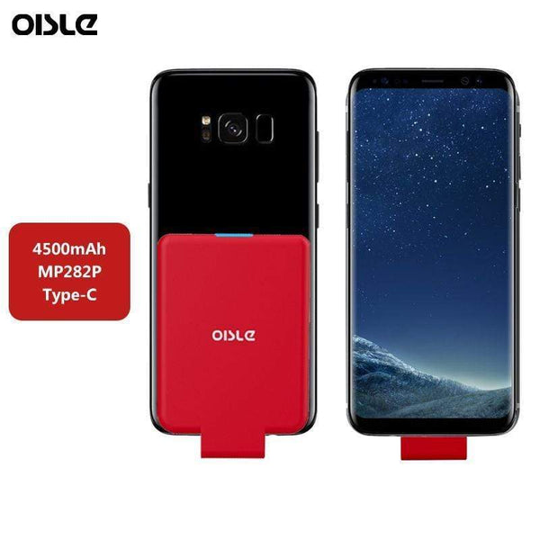 OISLE 4500mAh Type C Battery Charger Case For Samsung S8 S9 Plus Note 8 / Nexus 6P External USB-C Power Bank Mini Charging Case AExp