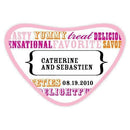Old Time Candy Heart Container Sticker (Pack of 1)-Wedding Favor Stationery-JadeMoghul Inc.