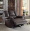 Oliver Glider Recliner, Dark Brown Leather-Aire-Recliner Chairs-Brown-Leather-Aire ( Polyurethane-JadeMoghul Inc.