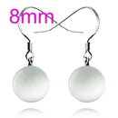 OMHXZJ Wholesale Fashion jewelry Girl woman man Men Red agate Drops water Opal cat's eye 925 sterling silver Stud earrings YS08 AExp