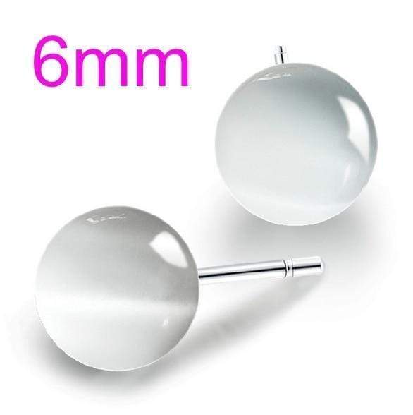 OMHXZJ Wholesale Fashion jewelry Girl woman man Men Red agate Drops water Opal cat's eye 925 sterling silver Stud earrings YS08 AExp