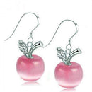 OMHXZJ Wholesale Fashion jewelry Girl woman man Men Red agate Drops water Opal cat's eye 925 sterling silver Stud earrings YS08 AExp