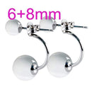 OMHXZJ Wholesale Fashion jewelry Girl woman man Men Red agate Drops water Opal cat's eye 925 sterling silver Stud earrings YS08 AExp