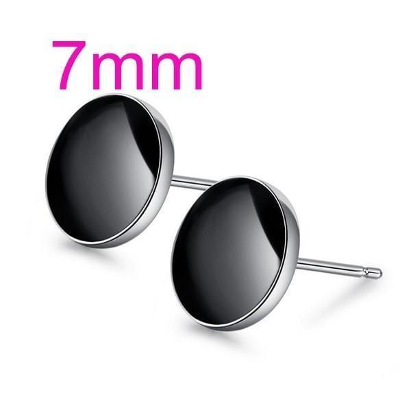 OMHXZJ Wholesale Fashion jewelry Girl woman man Men Red agate Drops water Opal cat's eye 925 sterling silver Stud earrings YS08-YS87 drop oil 7mm-JadeMoghul Inc.