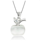 OMHXZJ Wholesale woman round apple opals fashion kpop star 925 sterling silver pendant Charms PE62 ( NO Chain Necklace ) AExp