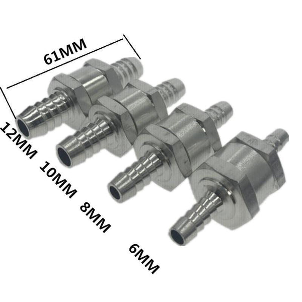 One Way 6/8/10/ 12mm 4  Size Valves Aluminium Alloy Fuel Non Return Check Valve One Way Fit Carburettor JadeMoghul Inc. 