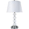OONA Contemporary Table Lamp, Silver And Clear, Set of 2-Table Lamps-Silver, Clear-Glass-JadeMoghul Inc.