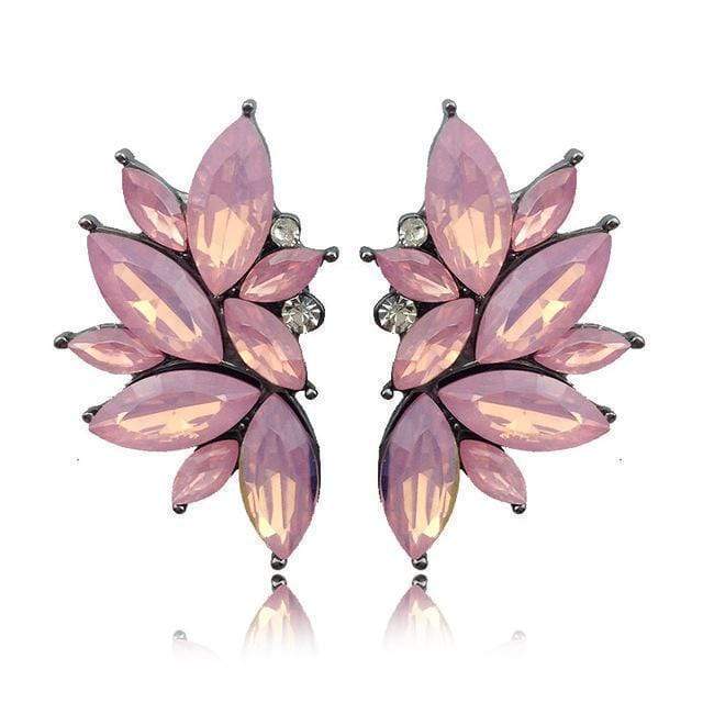 Opal Stone Stud Earrings Christmas Party 2016 Brand New Elegant Crystal Earrings For Women Trendy Golden Women Earrings AExp