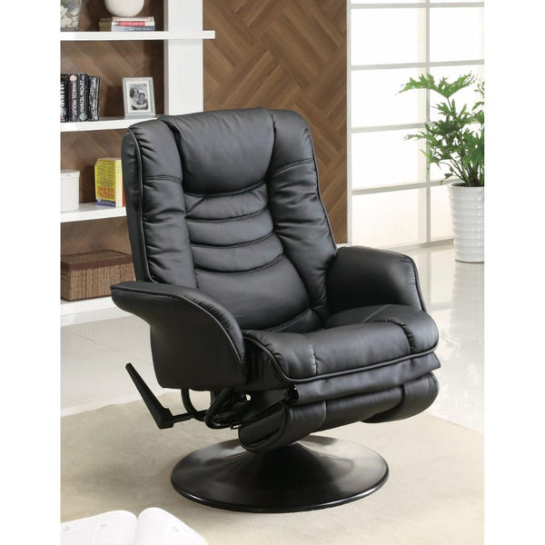 Opulently Functional Glider Chair, Black-Living Room Furniture Sets-Black-VINYL-JadeMoghul Inc.
