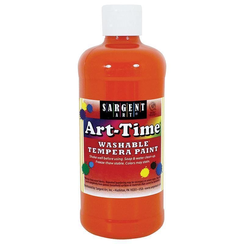 ORANGE ART-TIME WASHABLE PAINT 16OZ-Arts & Crafts-JadeMoghul Inc.