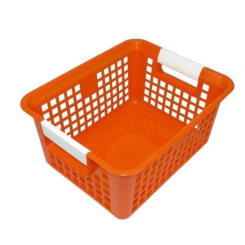 ORANGE BOOK BASKET-Arts & Crafts-JadeMoghul Inc.