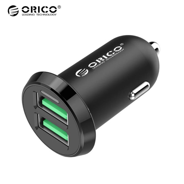 Orico Dual USB Car Charger 5V/2.4A Mobile Phone Charger Smart Travel Adapter USB Charger for iPhone 7/8/X Xiaomi Samsung Galaxy