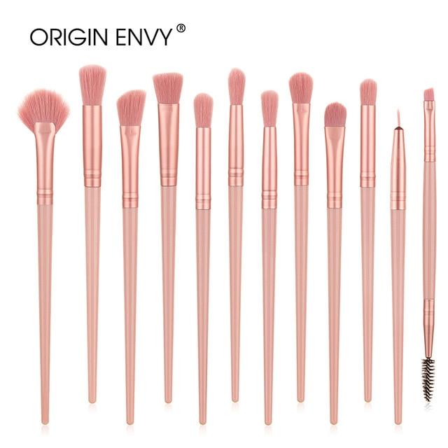 ORIGIN ENVY 12Pcs New Product Makeup Brush Set Eye Brush Makeup Small Fan-shaped Brush Multifunctional Beauty Tool AExp