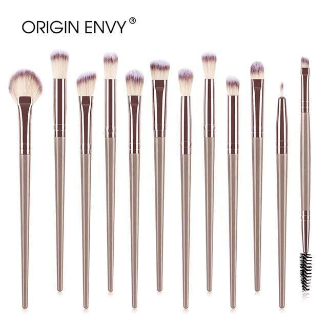 ORIGIN ENVY 12Pcs New Product Makeup Brush Set Eye Brush Makeup Small Fan-shaped Brush Multifunctional Beauty Tool AExp