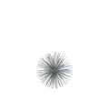 Ornamental Metal Sea Urchin Sculpture On Stand, Small, Silver-Sculptures-Silver-Metal-Coated Finish-JadeMoghul Inc.